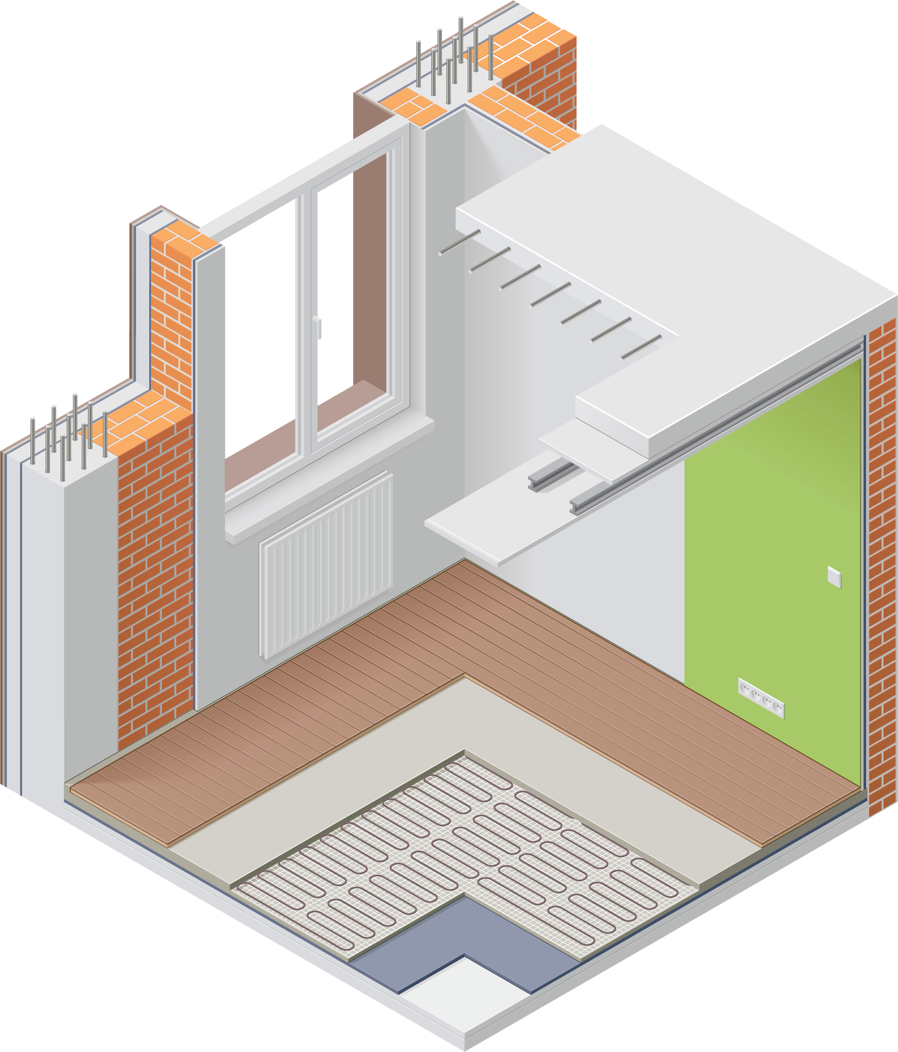 Internal walls of building Internal walls of building