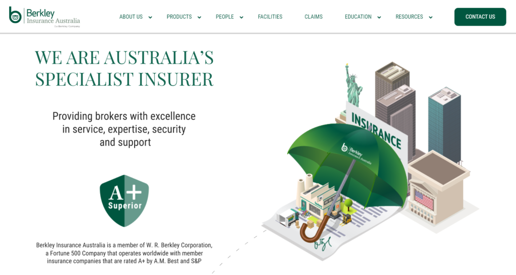 Berkley Insurance Australia launch new website design