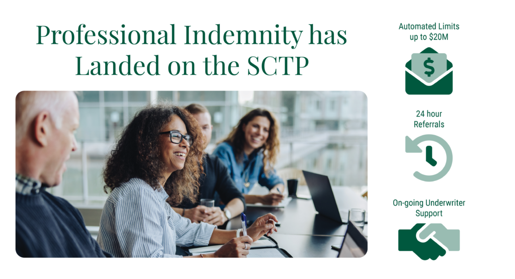Professional Indemnity launches on Steadfast SCTP