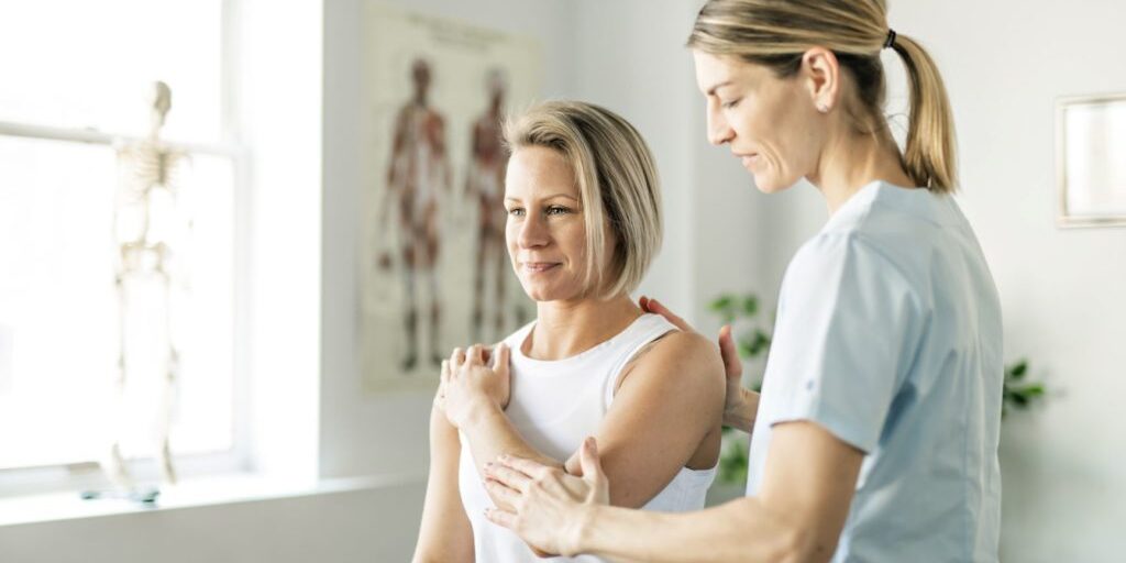 Picture of woman doing a physiotherapy session