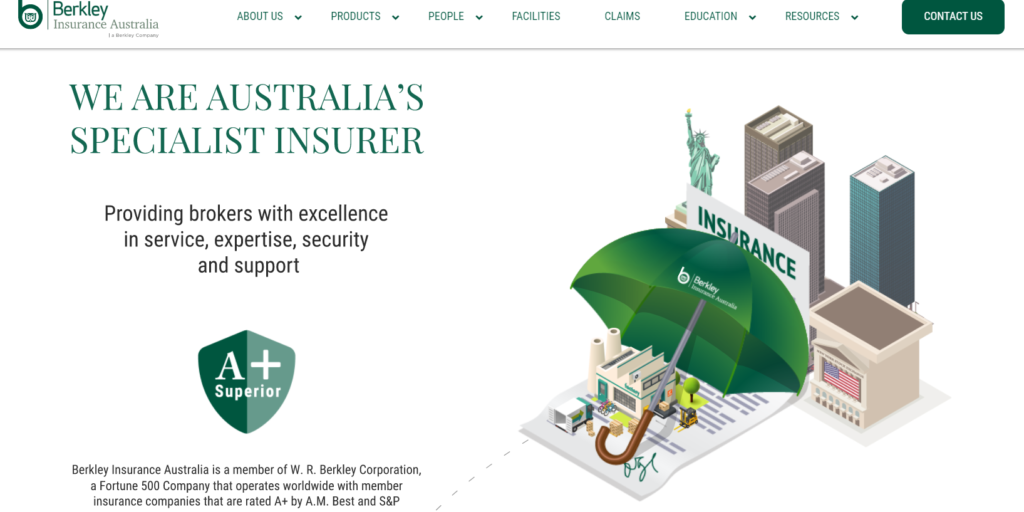 Berkley Insurance Australia launch new website design